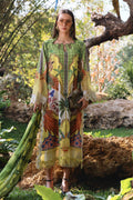 MPT-2905-B | Yellow Printed Lawn Unstitched Suit with Embroidered Patti