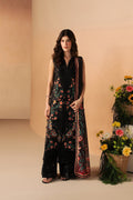 Afrozeh 3 Pc Unstitched Embroidered & Printed Lawn Suit Nightlure