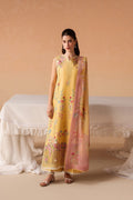 Afrozeh 3 Pc Unstitched Embroidered & Printed Lawn Suit Evania Yellow
