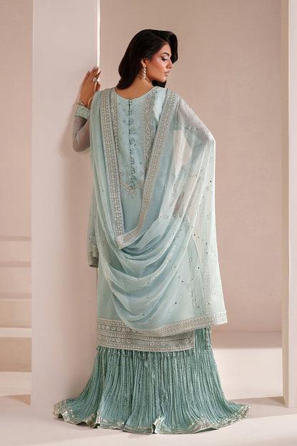 Azure | Embellished Bamber Chiffon Suit with Mukesh Dupatta | AZURE