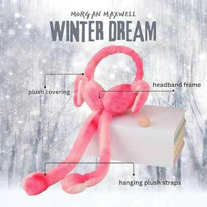 Cute Rabbit Earmuffs for Girls Soft Plush Winter Ear Warmers