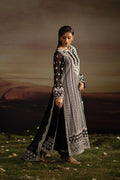 INBHA | Black Embroidered Chiffon & Organza Unstitched 3-Piece Suit | FWU5708