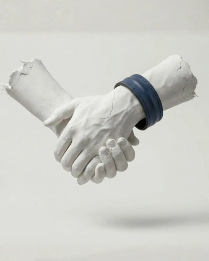 The Grit - Midnight Navy - Kara Style Leather Bracelet / Leather Cuff