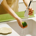 Large Size Silicone Sink Splash Guard Set |  Non-Slip Water Barrier with Strong Suction Cups for Kitchen & Bathroom Use