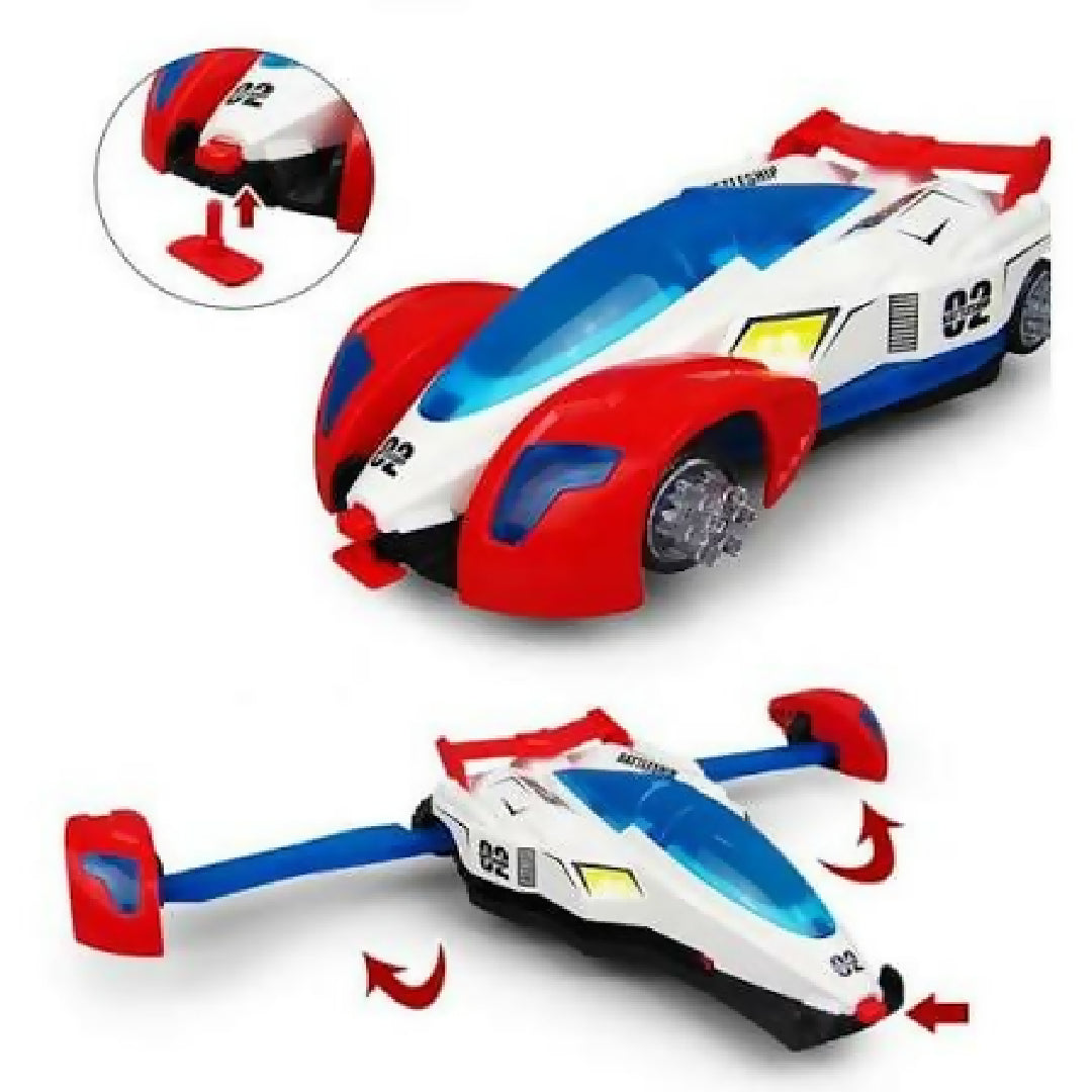 Battleship Space Car Deformation to Plane with Light and Music tittle yeh dal dena