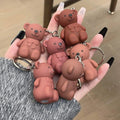 Teddy Bear Keychain Style Lip Gloss – Cute &amp; Portable, Multicolor Shades (Pack of 2 / Pack of 3 / Pack of 6) - Pack of 2