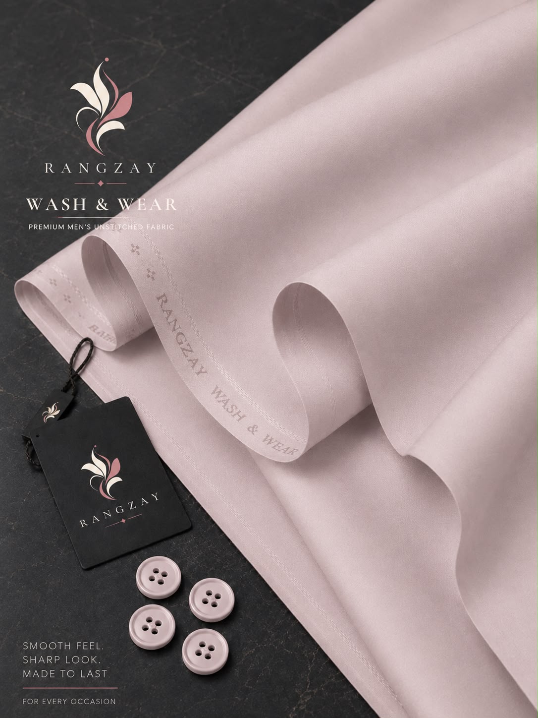 Mauve Grey Wash & Wear