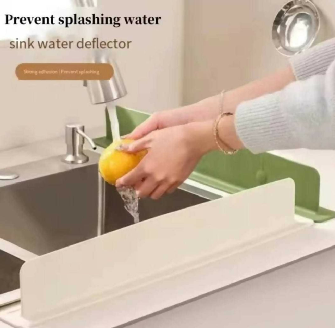 5-in-1 Ultimate Kitchen Cleaning and Sink Organizer Bundle - Faucet Extender Soap Dispensing Scrubber Faucet Caddy Rack Splash Guard with suction cups and Mini Hand Squeeze Mop