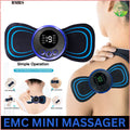 Ems Butterfly Portable Neck Massager | Best Quality Ems Butterfly Massager – Rechargeable Massager – Ms Foot Massager Pad Improve Blood Circulation - With Remote