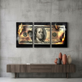 Dollar Wooden Sticky Wall Art – 3 Piece Modern Decorative Frame Set, 8x11 inch Each, Wooden Sticky Frame with Easy Wall Mount Sticky Tape - 8*11