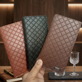 Men’s Quilted Leather Bifold Wallet | Slim & Stylish | Multiple Card Slots | Durable Everyday Accessory | Dark Brown