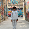 Boys Grey Tech Crew Neck Sweater – Soft Cotton Blend Sweatshirt | Casual Warm Long Sleeve Top for Fall & Winter smsmall