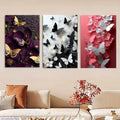 Set of 3 Butterfly Wall Frames – Wooden Decorative Art in 8x11 Inches with Double Tape for Easy Mounting