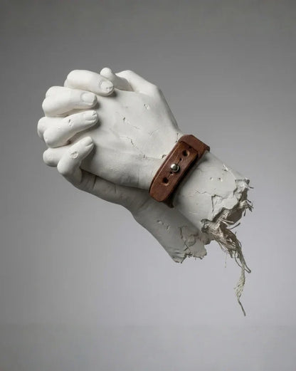 Blaire - Rugged Wood Brown Leather Bracelet (Unisex)