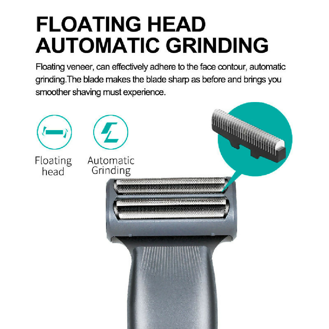 DALING 3IN1 Grooming Combo Set Floating Headutomatic Grinding Mens Electric Shaver