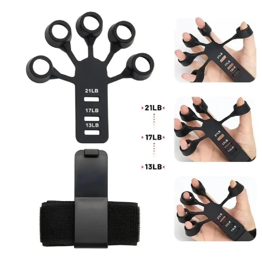 Adjustable Hand Grip Strengthener Finger Exerciser - Hand Therapy Trainer Grip Strength Trainer for Fitness Rehabilitation - Arthritis Relief